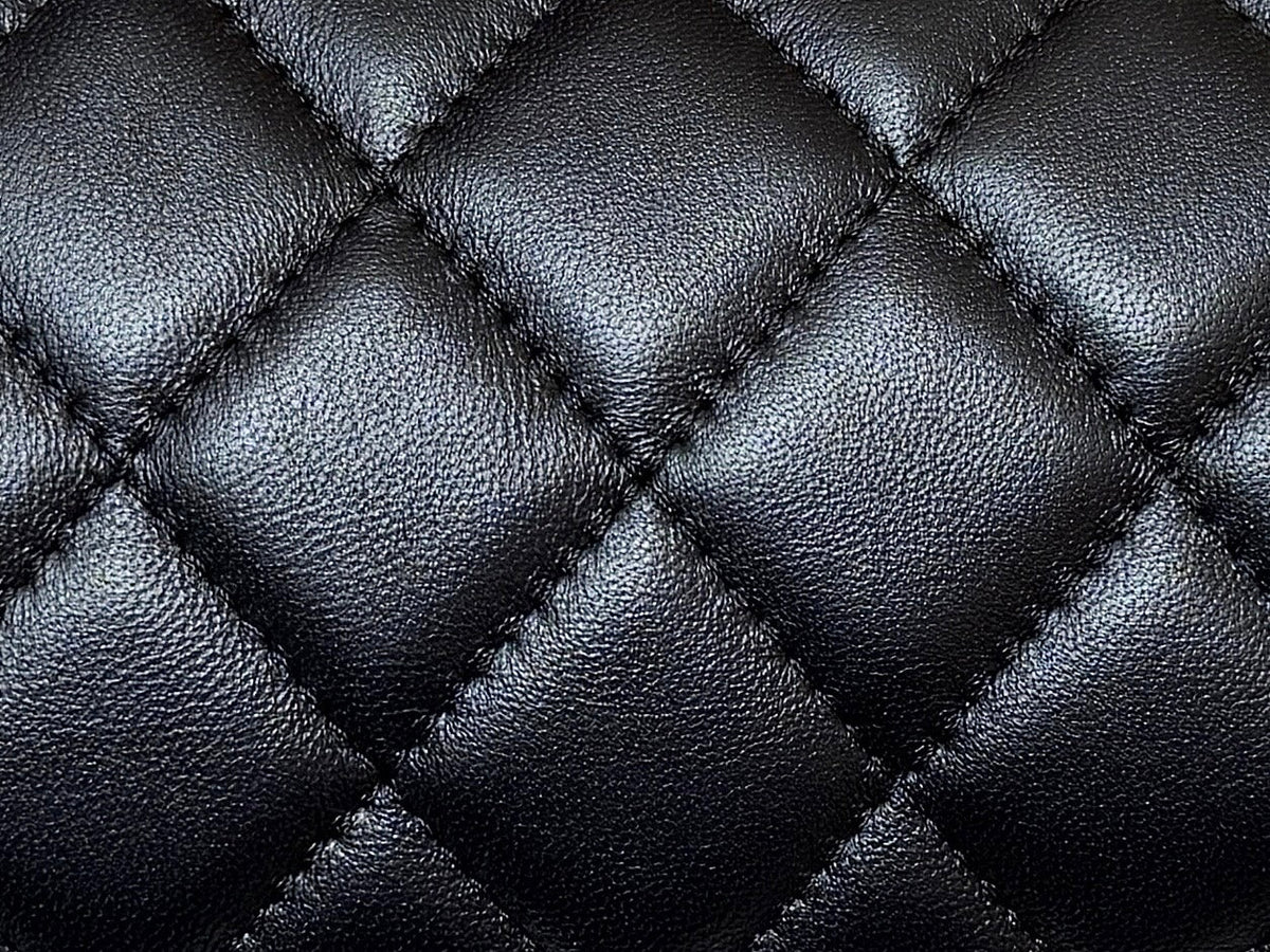 CHANEL MEITO BOSTON MATELASSE CAVIAR SHOULDER HANDBAG 18 IN BLACK LAMBSKIN